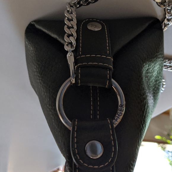 Tommy Hilfiger green leather handbag - Picture 4 of 7